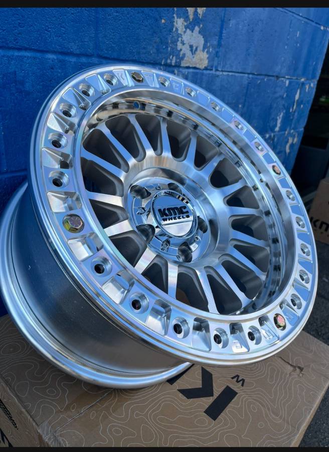 KMC KM239 Impact True Bead Lock Wheels (5 New) 17x9, 5x5, -12 Black or Machined