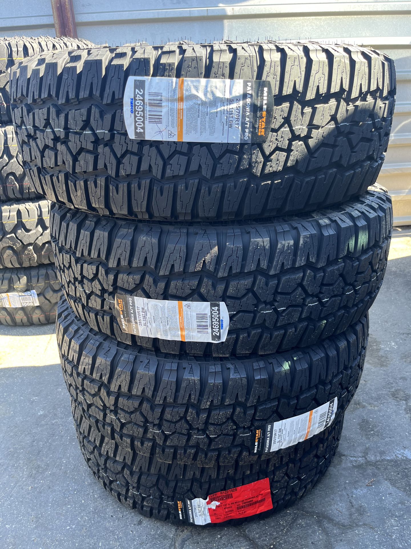 Milestar Patagonia A/T Pro 285-70-17 NEW Set of 4