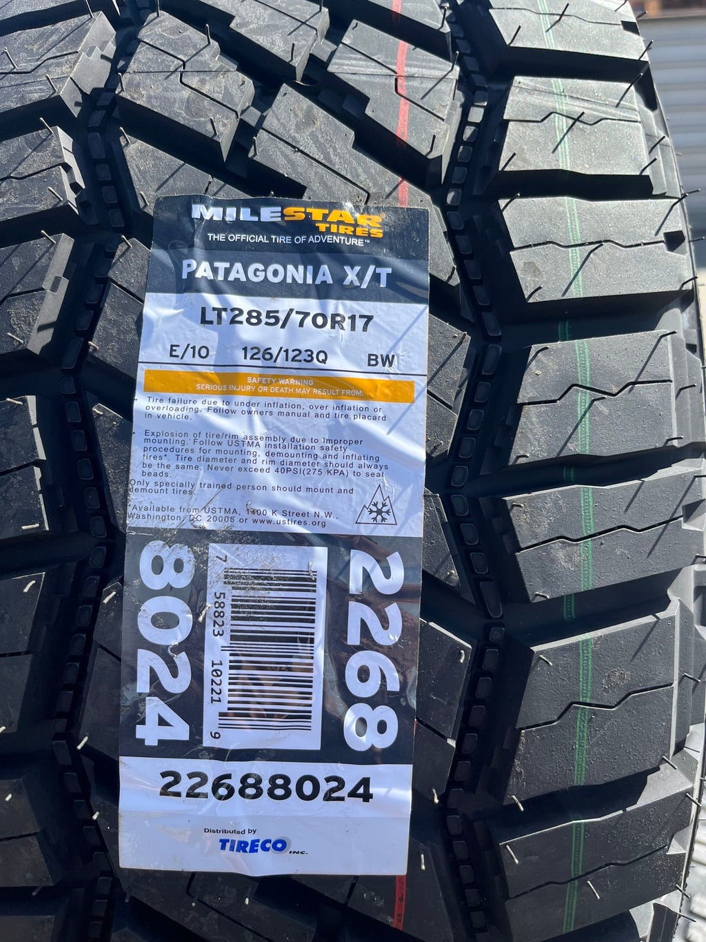 Milestar Patagonia X/T Pro 285-70-17 NEW Set of 4
