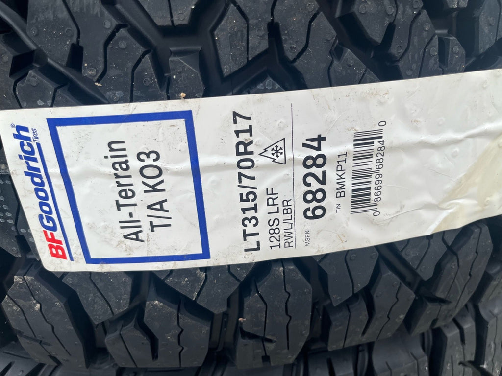 BF Goodrich KO3 All Terrain 315-70-17 Set of 4 NEW