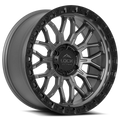Lock Off-Road Combat Wheel 17x9 6x139.7 -12mm M. Grey w/ M. Black Ring