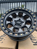KMC KM550 Riot SBL Wheels 17x9 Anthracite/Black Lip – Set of 5