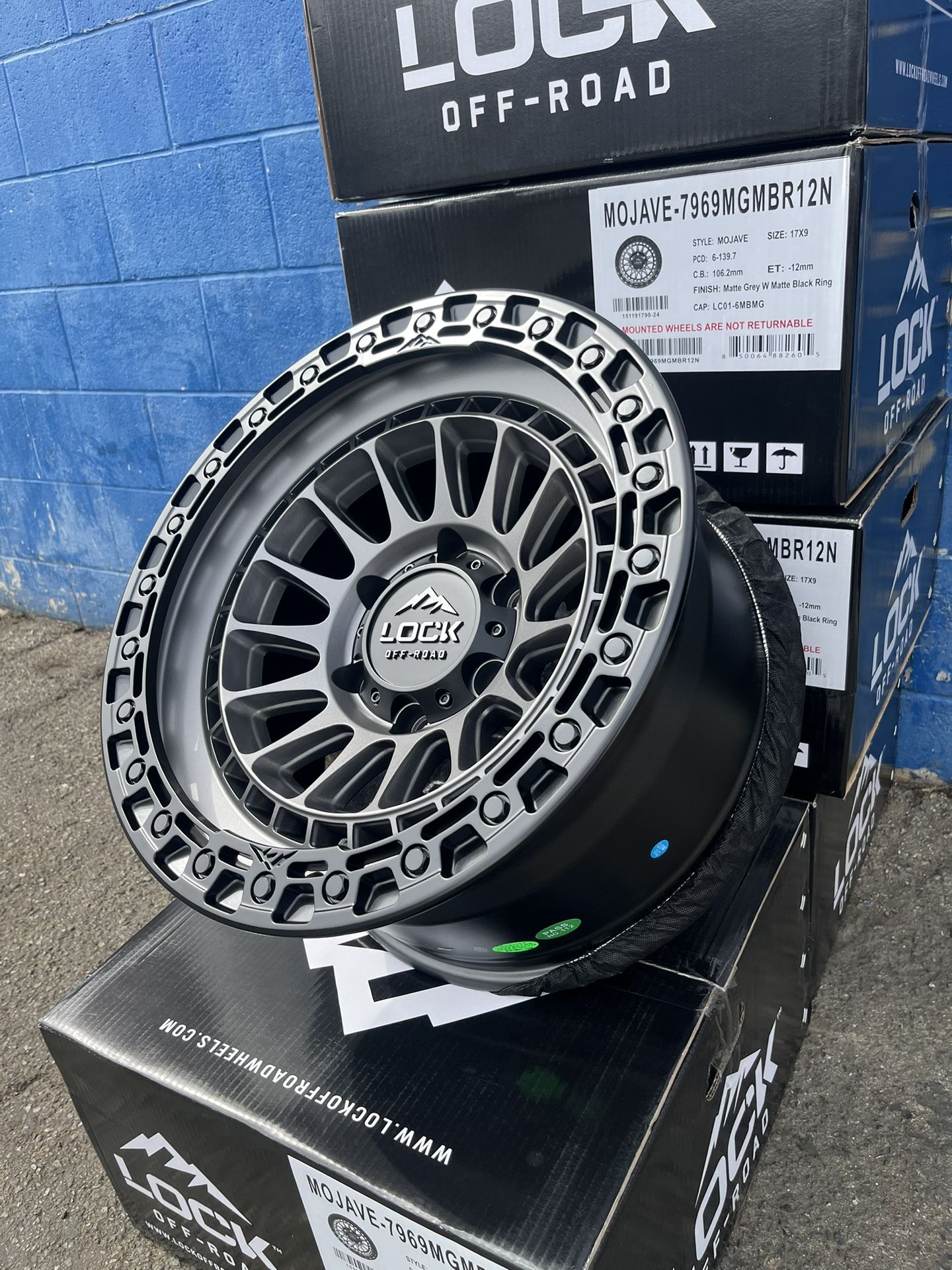 Lock Off-Road Mojave Wheels 17x9 6x139.7 (4 New)