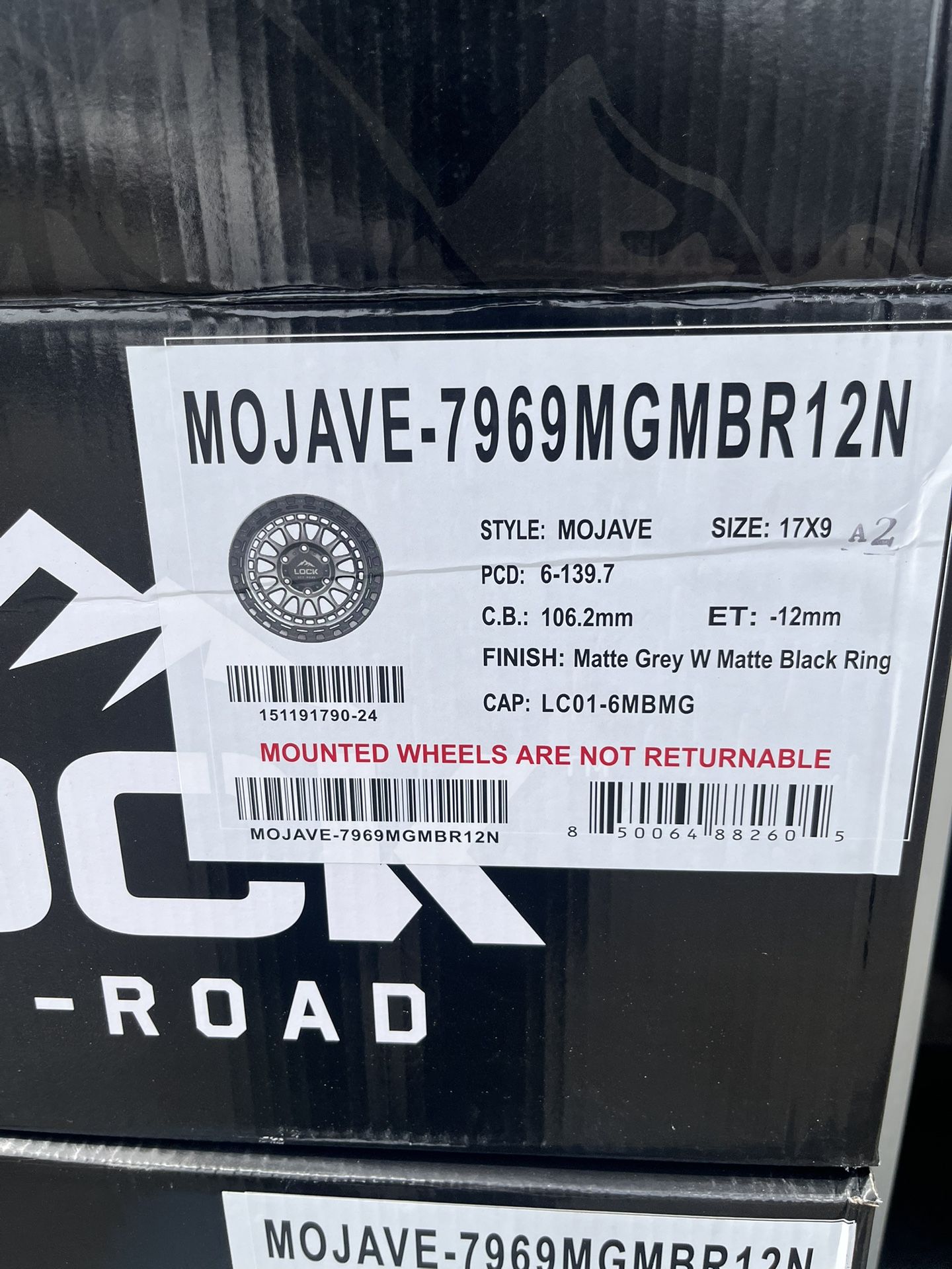 Lock Off-Road Mojave Wheels 17x9 6x139.7 (4 New)