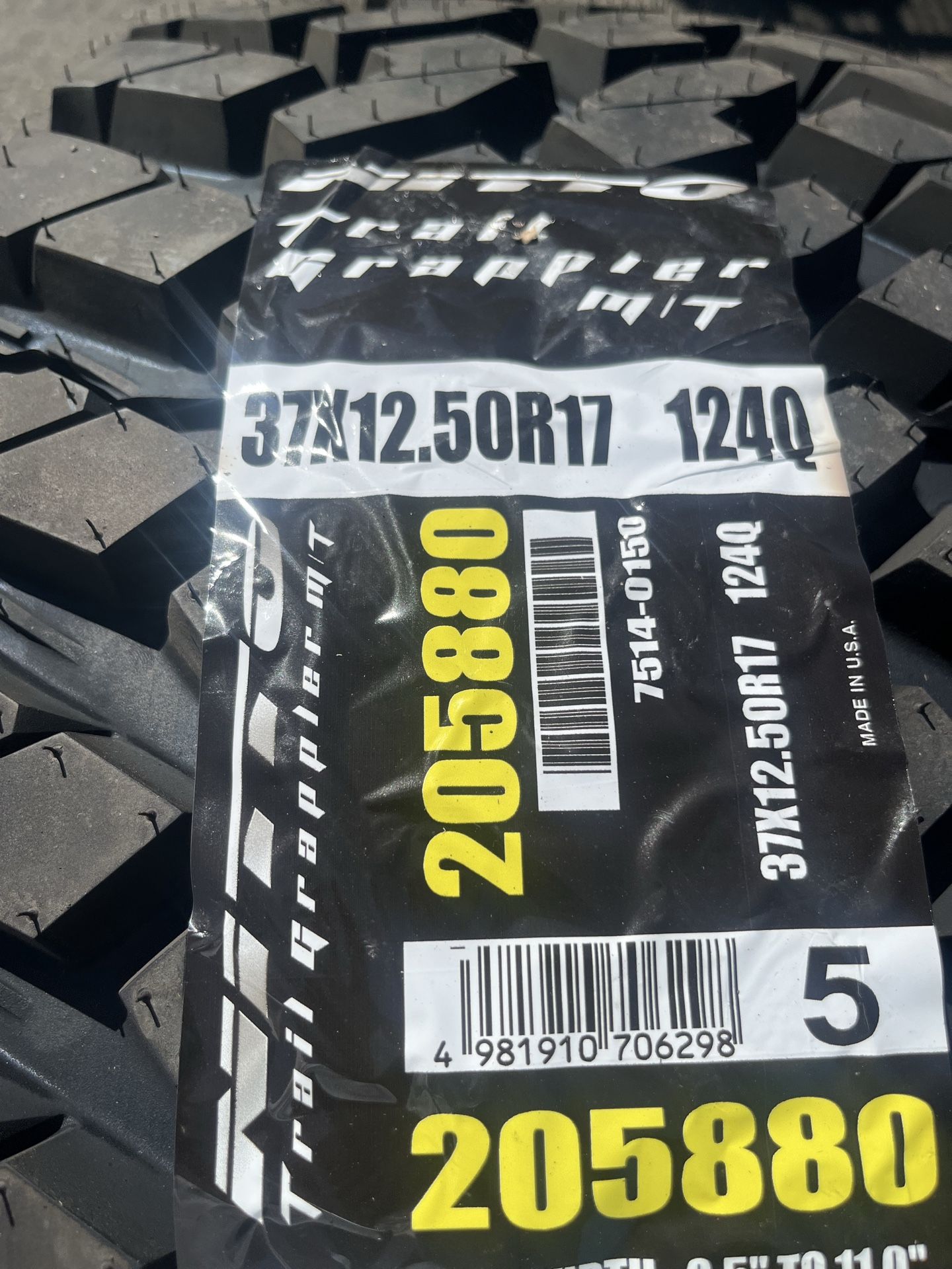 Nitto Trail Grappler MT 35-12.50-17 Set of 4 NEW