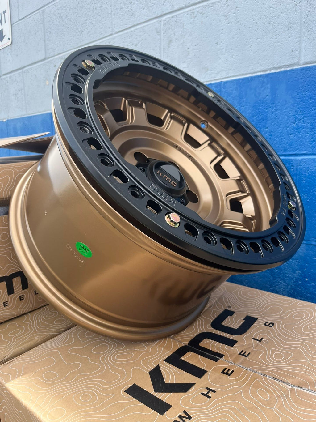 KMC KM236 Tank Bead Lock Wheels 17x9 5x5 Bronze