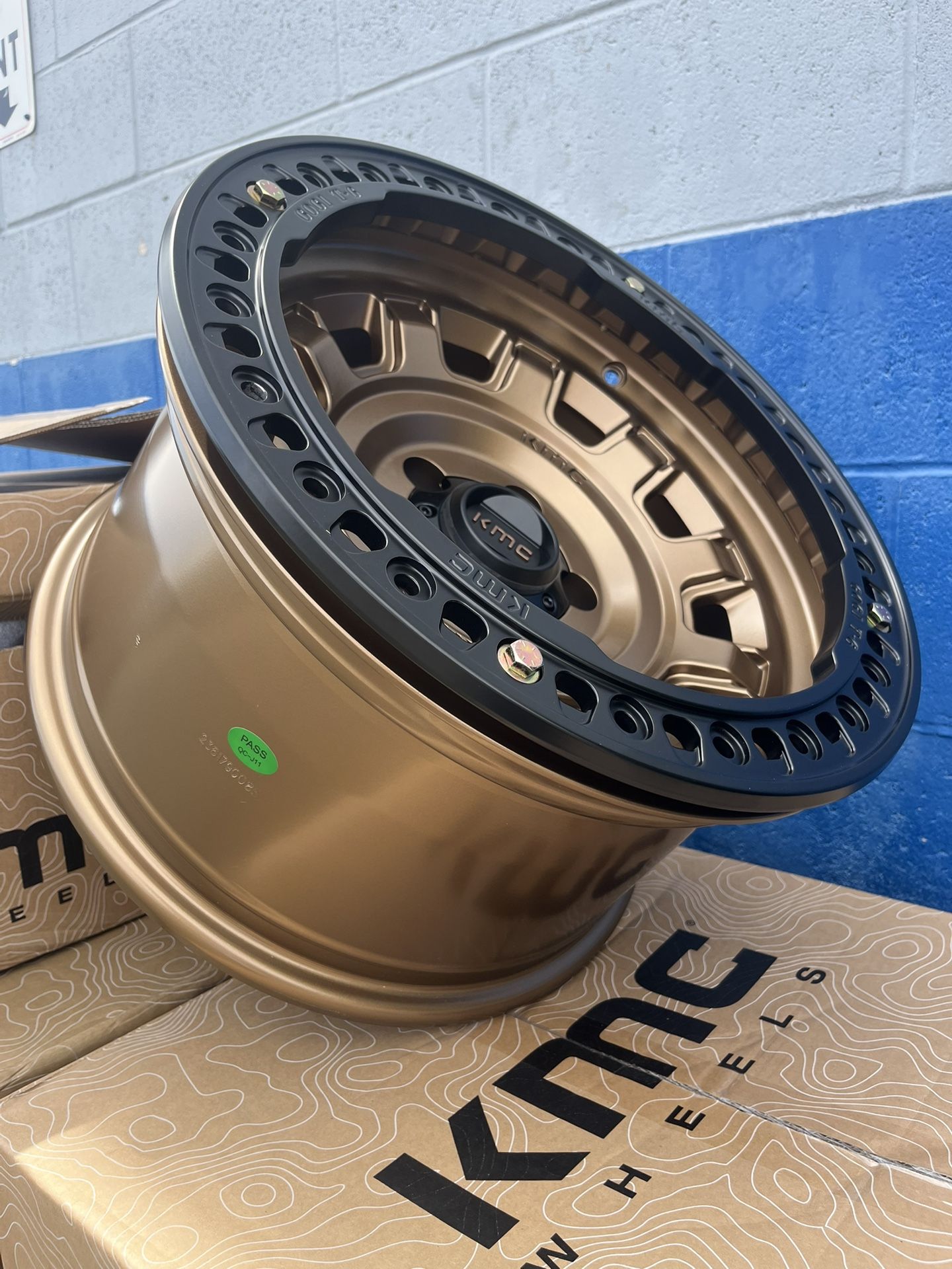 KMC KM236 Tank Bead Lock Wheels 17x9 5x5 Bronze